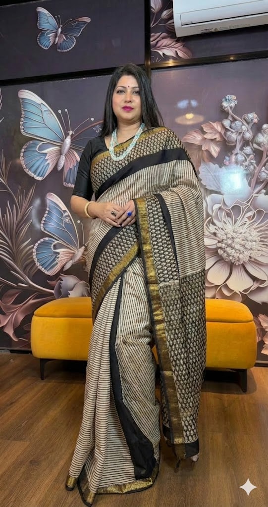 ইন্ডিয়ান মাহেশ্বরি সিল্ক শাড়ি